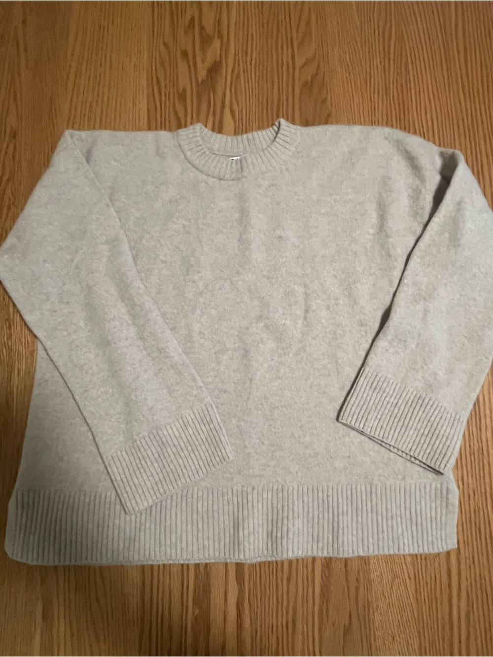 Reformation Women's Wool Sweater Medium Cream Pullover Knit Chunky Cabincore